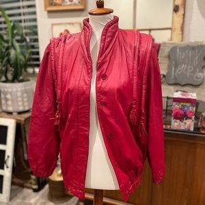 RARE LIKE NEW 1980s Red Leather Jacket
